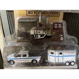 《模王》 1/64 美國綠光 模型合金車 2017 RAM 2500 & 拖車