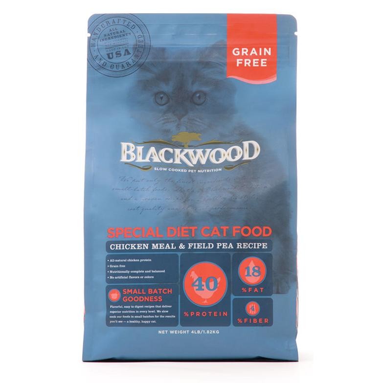 柏萊富 Blackwood 特調無穀全齡貓配方 雞肉+豌豆 1.82kg 6kg.