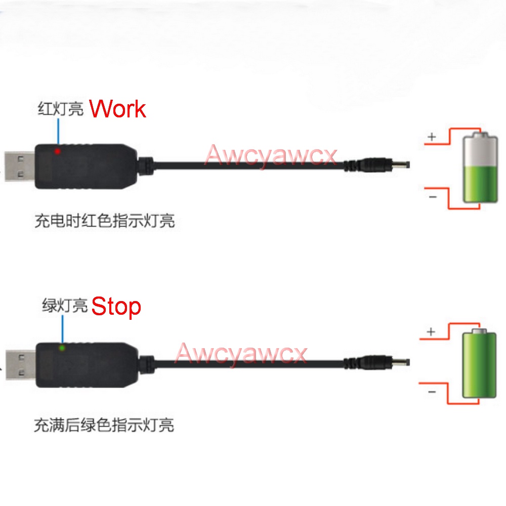 適配器 USB DC 升壓 轉換充電器電纜 5V 至 8.4V 12.6V 500mA 1A 鋰離子電池 18650