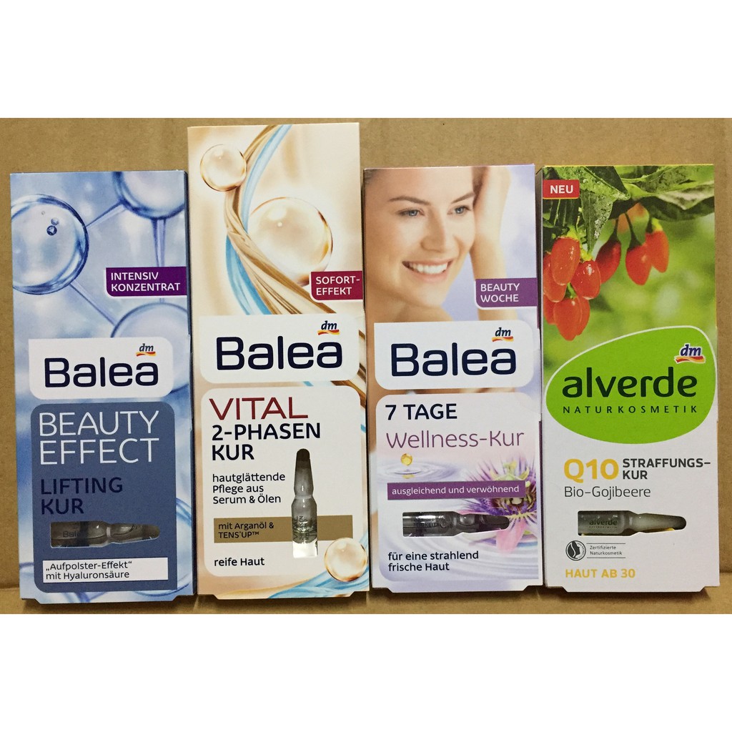 balea dm 芭樂雅 alverde 艾薇德 安瓶 玻尿酸 七天換膚 兩階段換膚 有機枸杞Q10 德國 代購