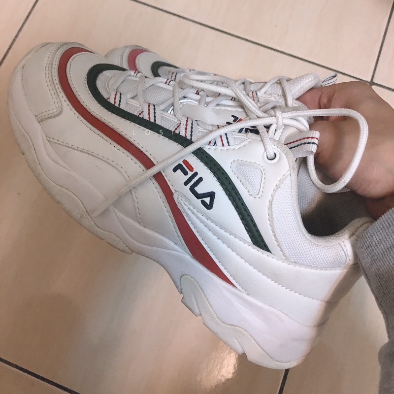 FILA 老爹鞋 綠紅配色