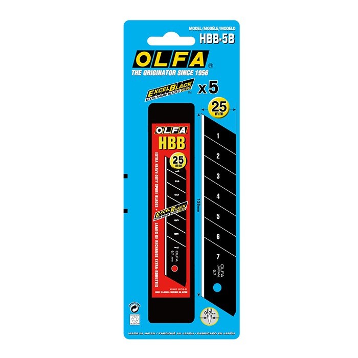 OLFA 超銳特大型美工刀片 (日本包裝型號HBB5K型) 5片入 / 盒 HBB-5B