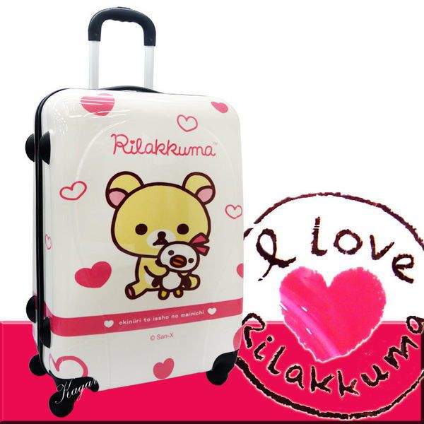 【Rilakkuma拉拉熊】夢幻樂園 20吋PC超輕量硬殼行李箱(愛心)
