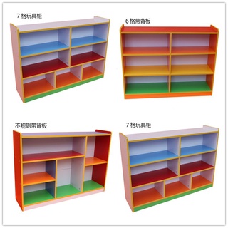 {華景家具城}幼兒園書包櫃子兒童儲物櫃玩具鞋櫃雜物櫃木玩具架收納櫃整理書架