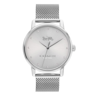 COACH 時尚米蘭式腕錶 36mm 網狀手鍊錶 女錶 手錶 14503741 銀色鋼錶帶(現貨)