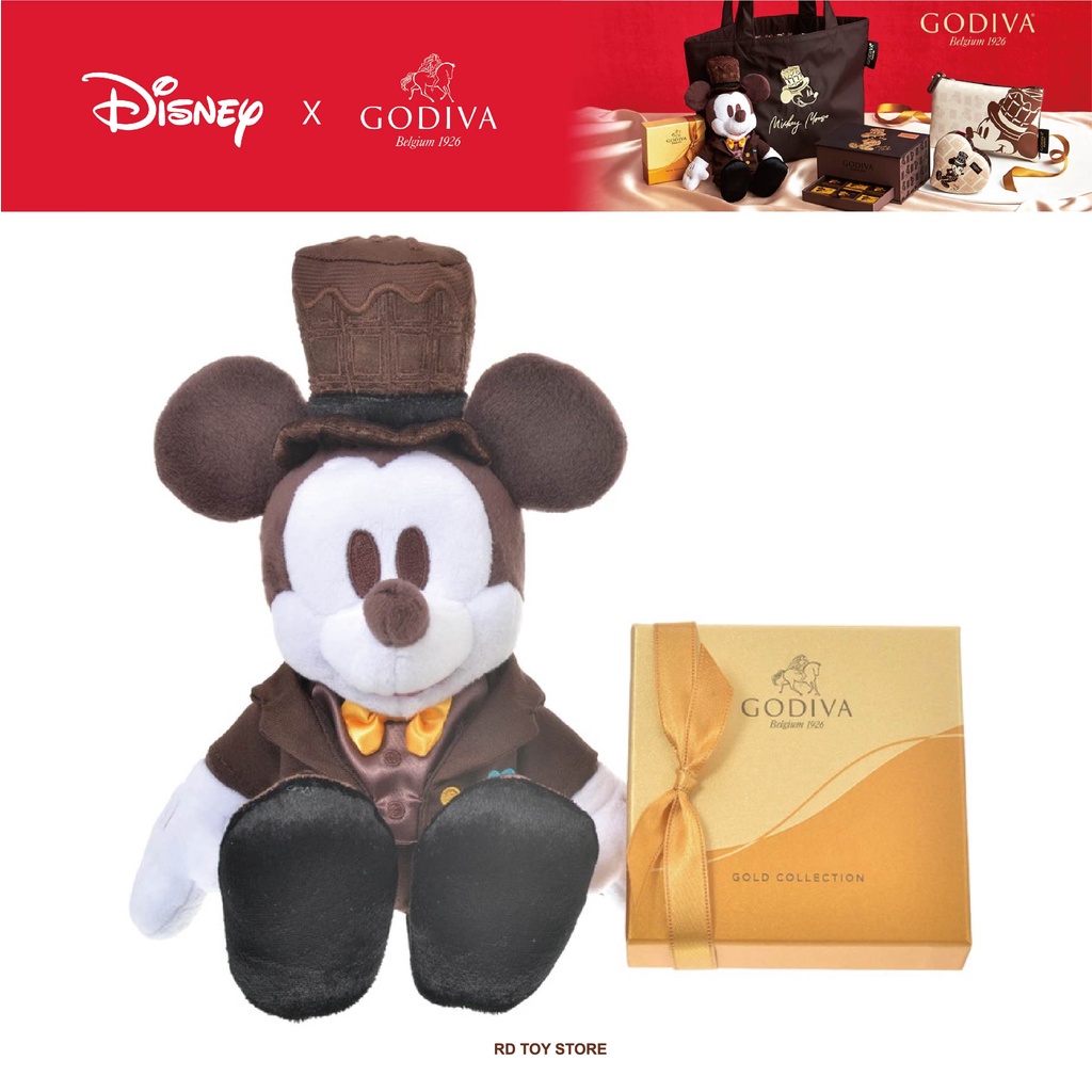RD 現貨 全新 日本迪士尼 GODIVA聯名 情人巧克力 情人節 巧克力禮盒 米奇限量造型玩偶 5入巧克力 附紙袋