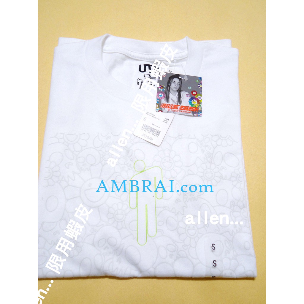 【AMBRAI.com】 UNIQLO UT 村上隆 x 怪奇比莉 聯名 短袖 短T Box Logo Tee T恤 白