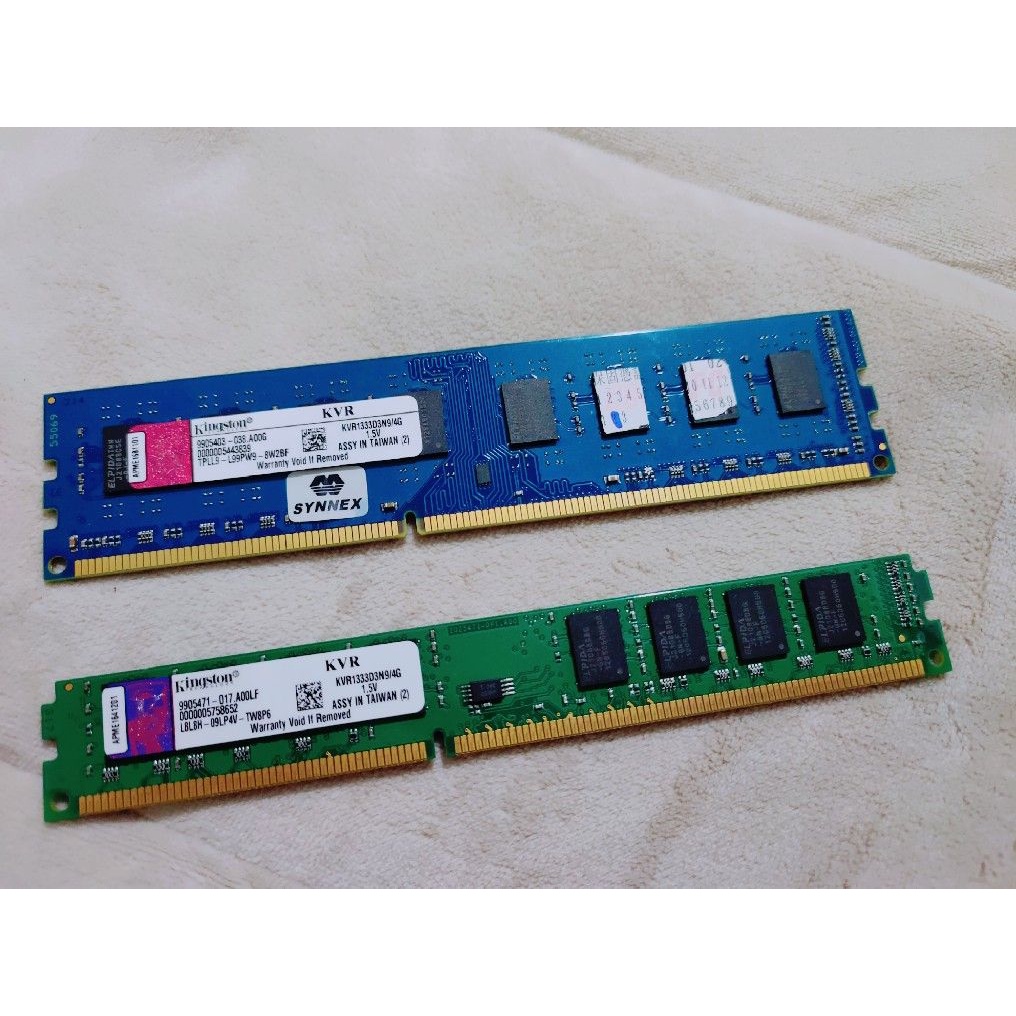 (2條只賣350) 金士頓 雙面記憶體 DDR3 1333 KVR1333D3N9/4G 8G Kingston