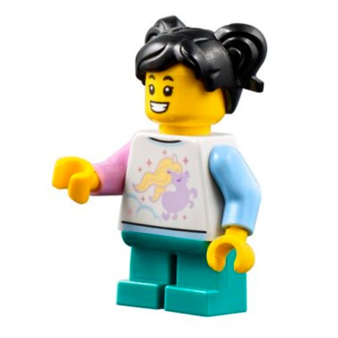 【台中翔智積木】LEGO 樂高 新春系列 80107 獨角獸印刷上衣 小女孩 (HOL232)