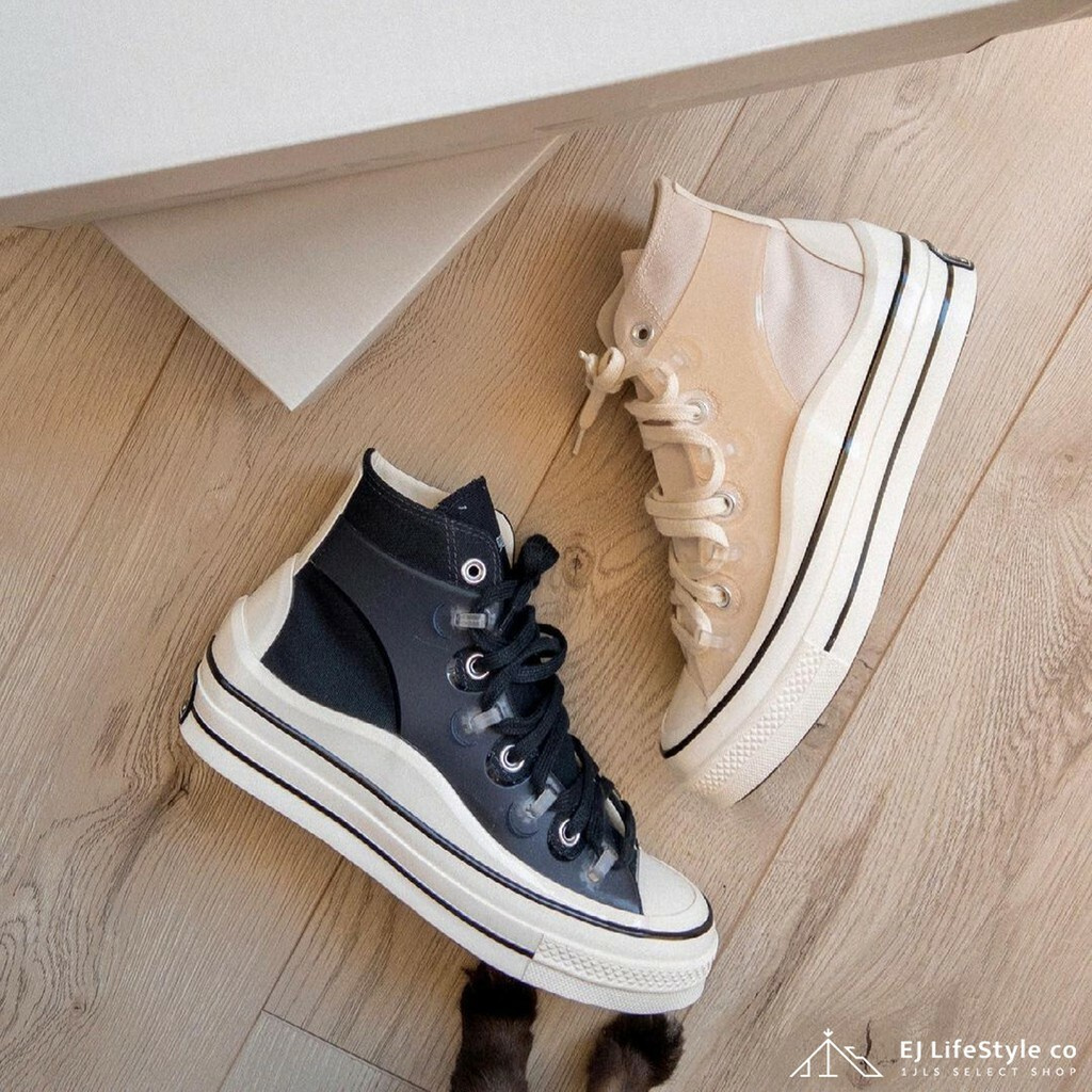 -EJ- 現貨 CONVERSE X KIM JONES 70S HI 聯名款 米白 黑白 厚底 增高 171257C