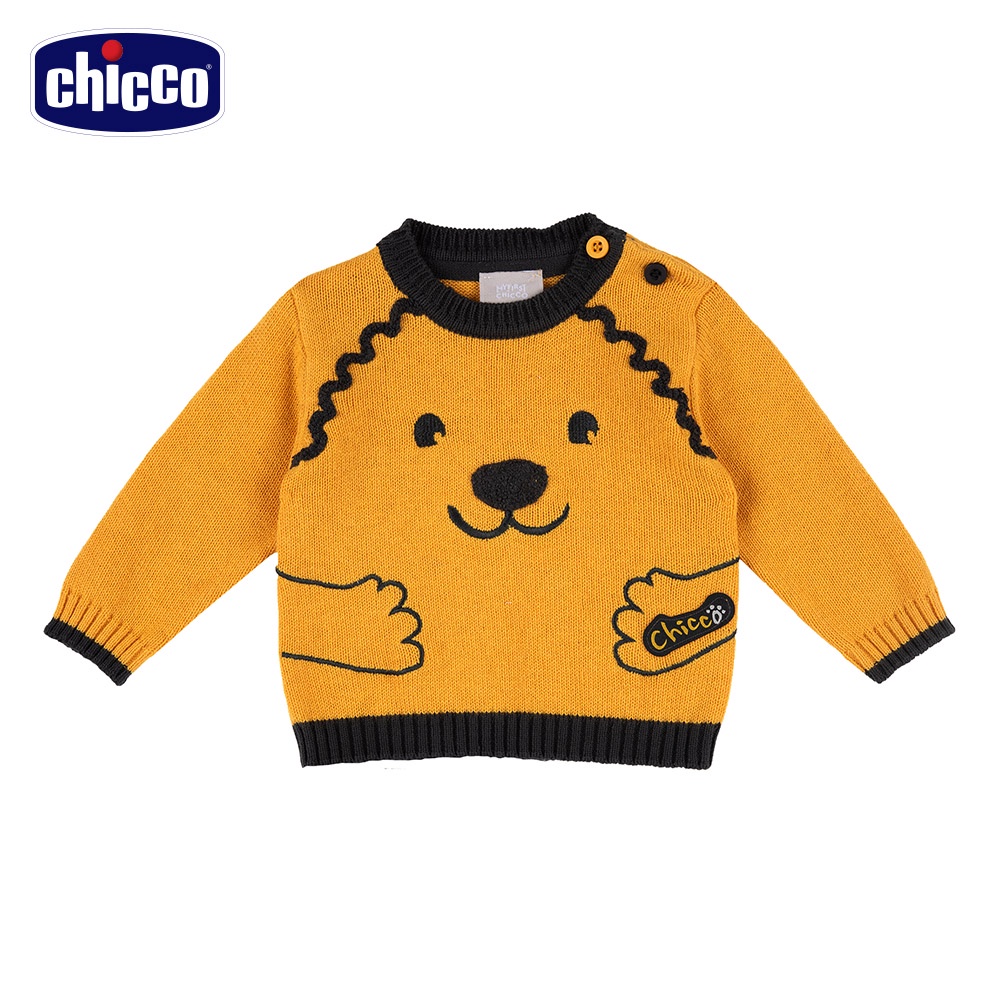 chicco-浣熊朋友-棉毛混紡提織針織上衣 義大利童裝