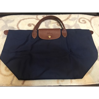 Longchamp 正品二手包 海軍藍色 購物包M