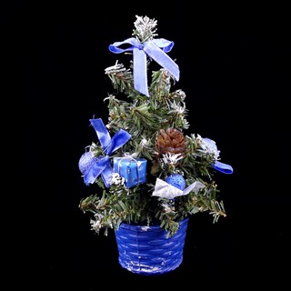 聖誕節佈置裝飾小物用品 藍盆小樹