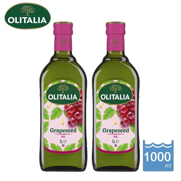 【Olitalia奧利塔】葡萄籽油1000ml*2瓶 禮盒裝