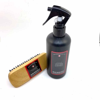 瑞士 Swissvax Leather Cleaner 250ml+Leather Brush 真皮皮椅清潔劑套組 好蠟