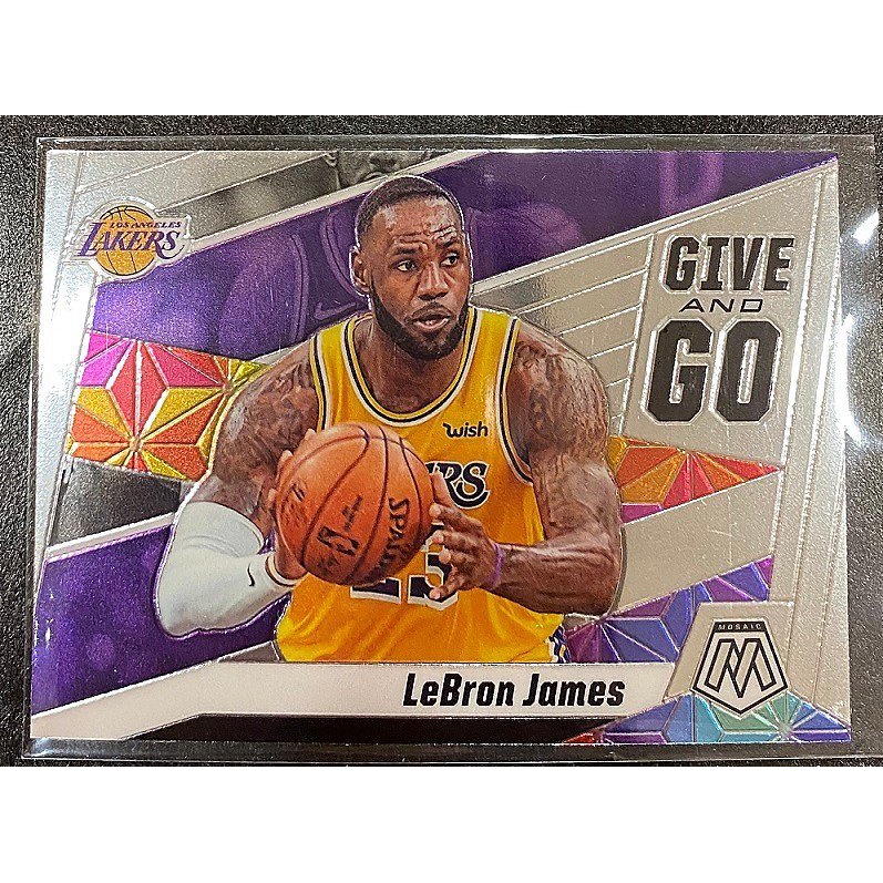 NBA 球員卡 Lebron James 2019-20 Mosaic Give and Go