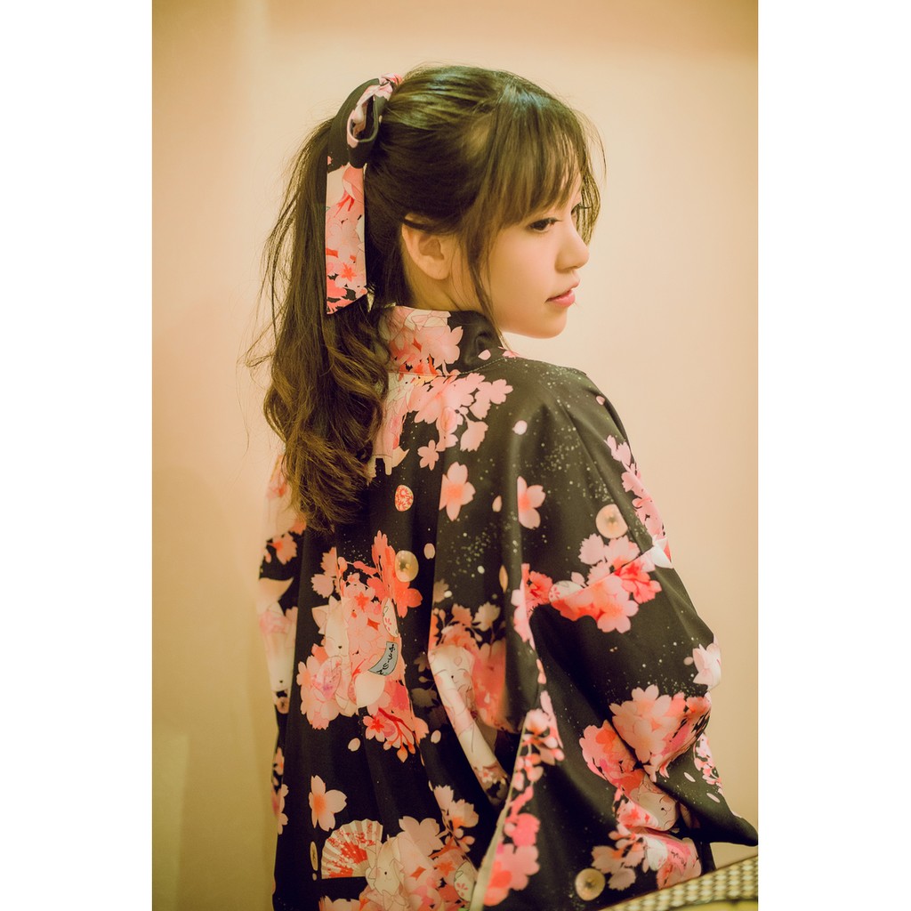 櫻花貓浴衣羽織外套日系軟妹和風家居服日式和服開衫cos女防曬衣 蝦皮購物