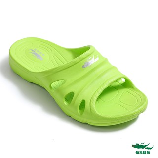 【母子鱷魚】羽感軟Q拖鞋-綠