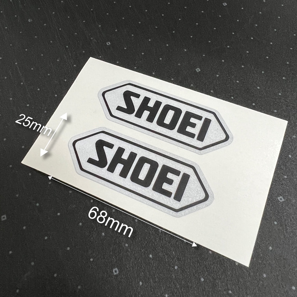 SHOEI 字樣 反光貼紙（兩張）