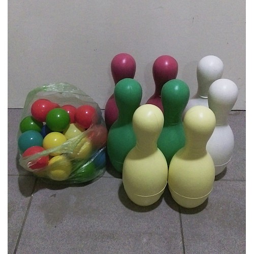 二手兒童保齡球/保齡球玩具/塑膠小球/塑膠球/小孩玩具/兒童玩具/二手玩具/教學玩具/益智遊戲/親子遊戲/休閒娛樂