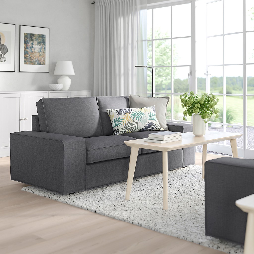 北歐工業LOFT風格IKEA宜家KIVIK雙人座沙發/深灰色/190x95x83/二手八成新/原$14900特$7900