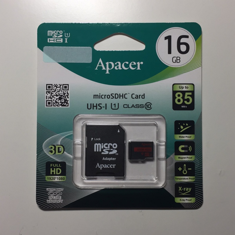 [全新] Apacer宇瞻 16GB MicroSDHC UHS-I Class10 記憶卡