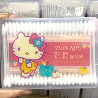 Hello Kitty 彩妝棉花棒 200支 雙頭棉花棒 化妝棉花棒