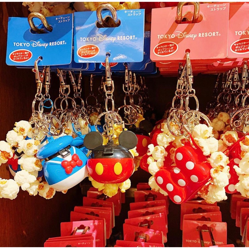 日本 迪士尼樂園 米奇 米妮 唐老鴨 爆米花桶 爆米花筒 爆米花 造型 吊飾 鑰匙圈 掛飾 爆米花鑰匙圈
