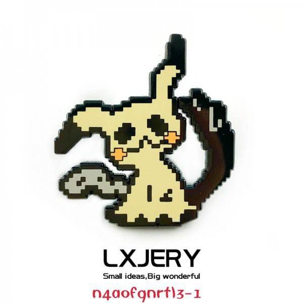 新款LXJERY 寵物小精靈像素謎擬Ｑ胸針 神奇寶貝金屬徽章 書包裝飾