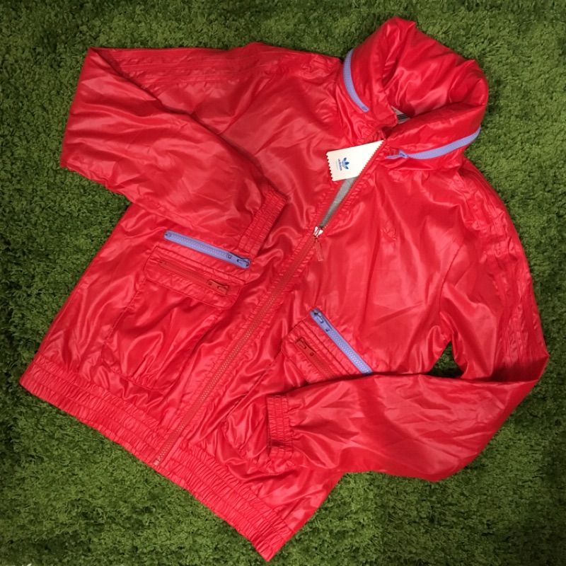 【自售】adidas ORIGINALS AC WB JACKET 愛迪達三葉草風衣外套 桃紅色