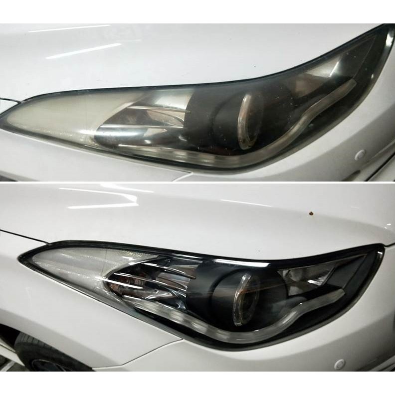 大燈快潔 Hyundai 現代 Elantra 原廠大燈泛黃霧化拋光翻新處理