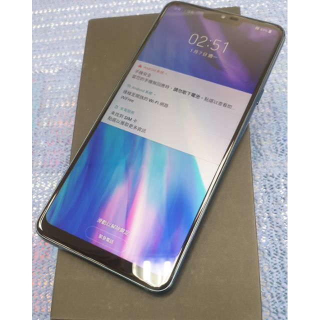 允通      LG G7+ThinQ G710藍色【保固到明年3月漂亮】二手盒裝中古機