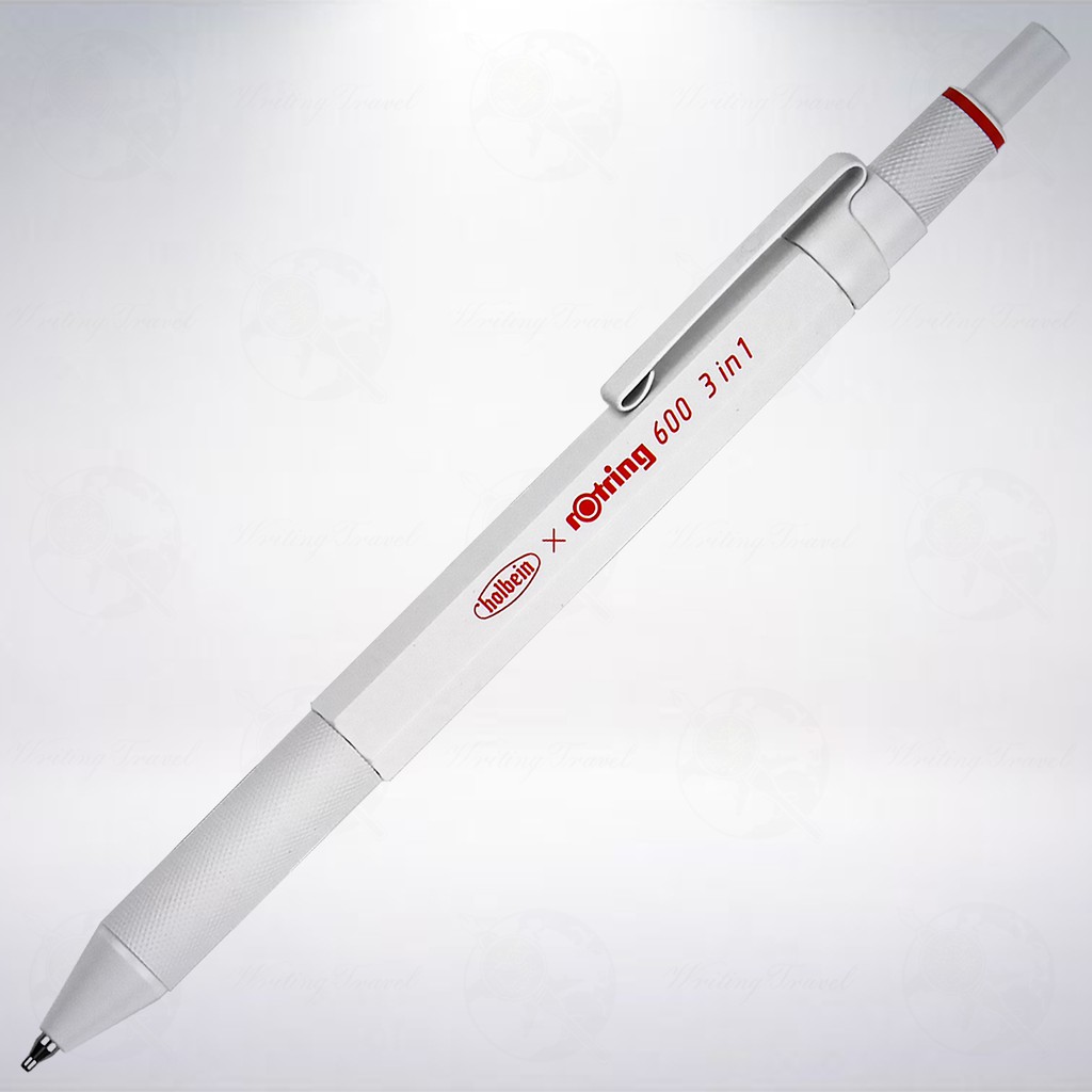 德國 洛登 紅環 rOtring 600 3-in-1 複合型筆記具: holbein 120週年限定紀念款 (永恆白)