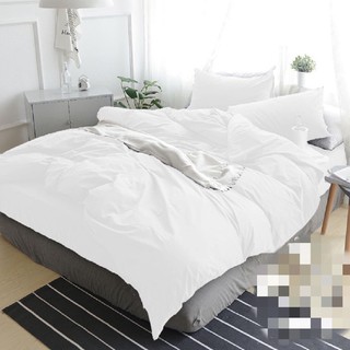 【經典素色-教堂白】MIT台灣製100%精梳棉 單人/雙人/加大/特大 被套床包枕套系列可訂做特殊尺寸
