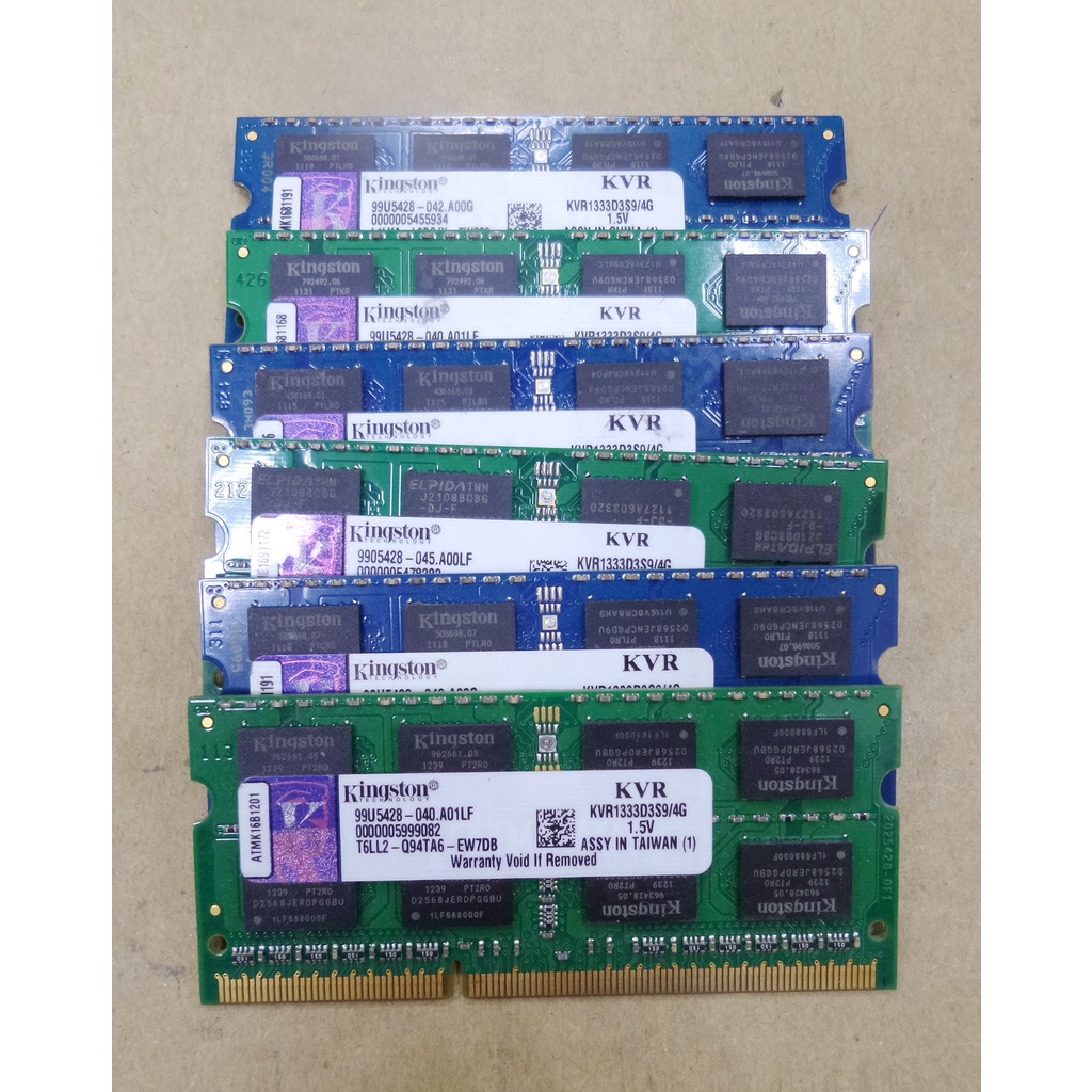 金士頓 DDR3 1066/1333/1600 4GB記憶體 / 筆電專用