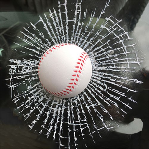 實拍影片 3D立體真球玻璃貼 汽車用品 汽車精品 貼紙 擋風玻璃 棒球 網球 車貼 BANG【HM01】