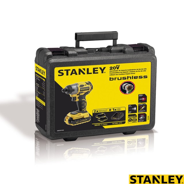 美國 【STANLEY】 20V Max 18V 鋰電無碳刷衝擊起子機(SBI201D2K)