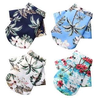 寵物衣服 夏季薄款花襯衫 椰子樹 卡通服裝 透氣沙灘休閒 狗狗衣服 貓咪衣服 寵物配飾 狗衣服 貓衣服 狗服飾 貓服飾