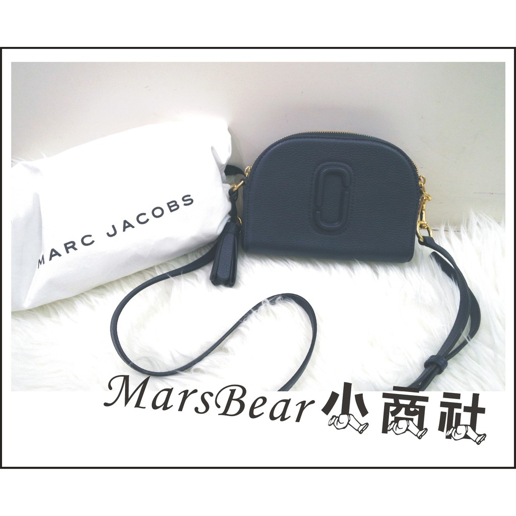 『MarsBear』Marc Jacobs Shutter 深海藍色雙拉鍊雙J Logo真皮相機包/情人節/聖誕節