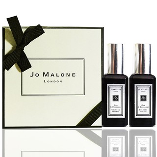 英國Jo Malone 原廠Q版黑瓶淡香精9ml*2瓶特惠禮盒組，夜來香/黑琥珀/沒藥/烏木/絲絨玫瑰，珍貴稀有黑瓶組合