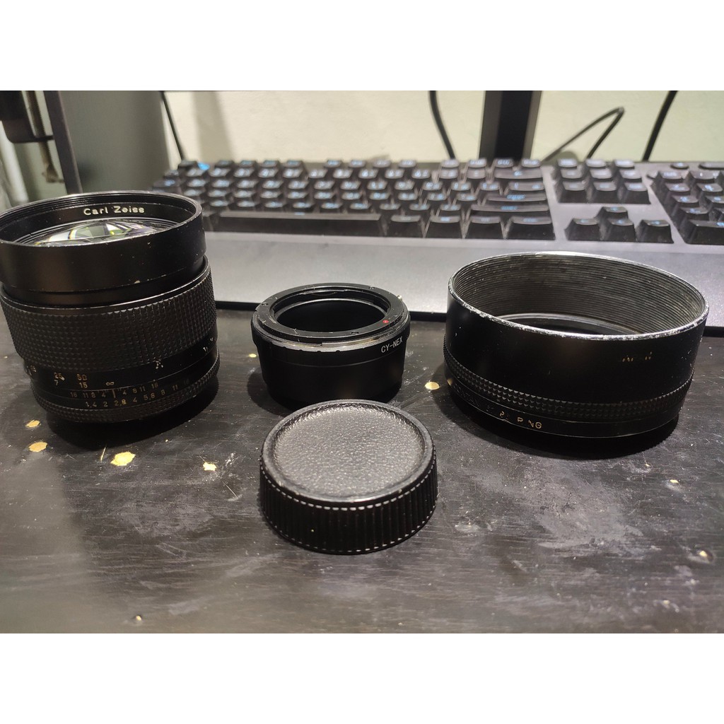 Carl Zeiss Contax Planar 85mm F1 4 含c Y 轉nex 蝦皮購物