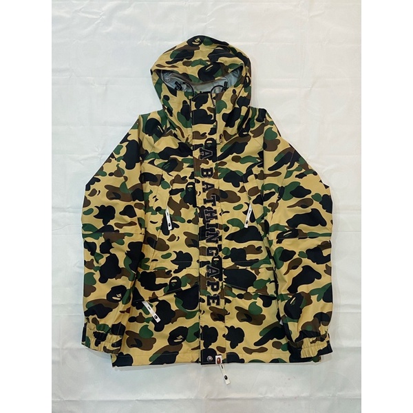 A BATHING APE Gore-Tex 1st Camo 黃迷彩 防水 風衣 外套 BAPE XL