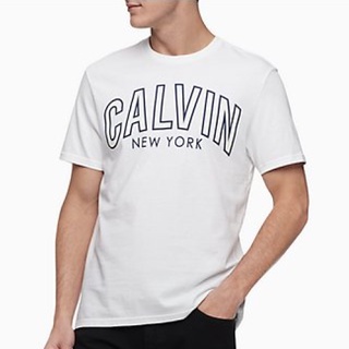 Calvin Klein 男裝 T恤 短袖 短T-Shirt 圓領上衣 純棉 C82103 白色CK(現貨)