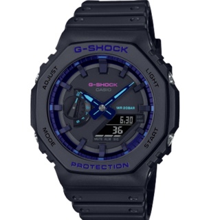 CASIO G-SHOCK 農家橡樹GA-2100VB-1A科技藍混黑200M防水/麗寶錶樂園