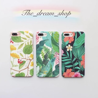 TDS🎀小清新文藝綠葉花朵磨砂手機殼/蘋果iPhone 6.6s/6Plus/7/7Plus