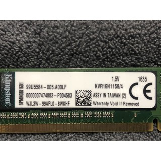 金士頓 DDR3-1600 4G 桌上型記憶體（240pin DIMM）