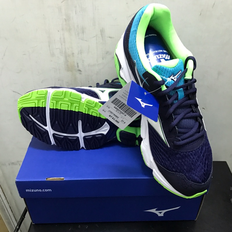 MIZUNO WAVE EQUATE 2 美津濃 男 慢跑鞋 支撐型 經典 (J1GC184802)