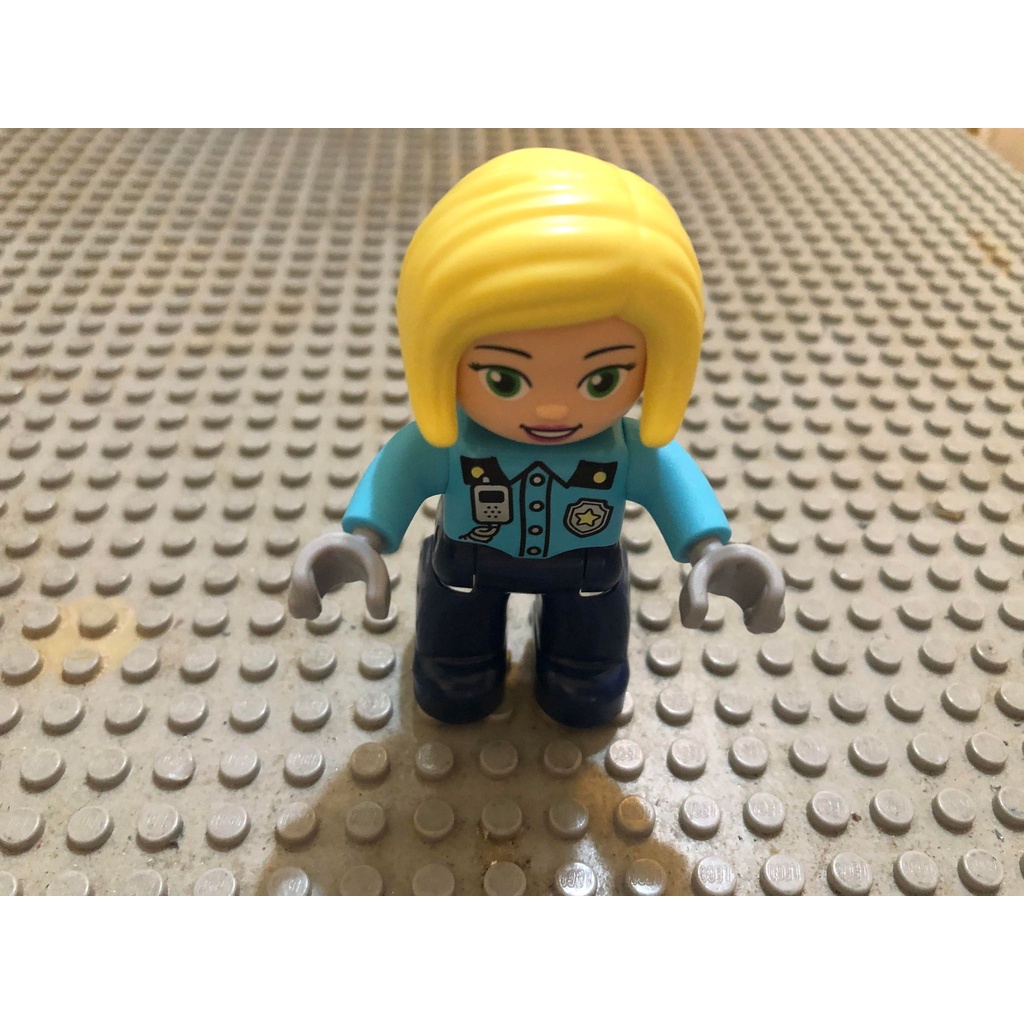 新款【點點小豆】LEGO 樂高積木 DUPLO 得寶 人偶 女生 警察 女警 一個 全新 如圖！