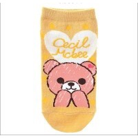 平井涼子＊日本 GUNZE CECIL MCBEE 時尚服飾 女款 可愛熊熊 短襪 裸襪 23-25CM
