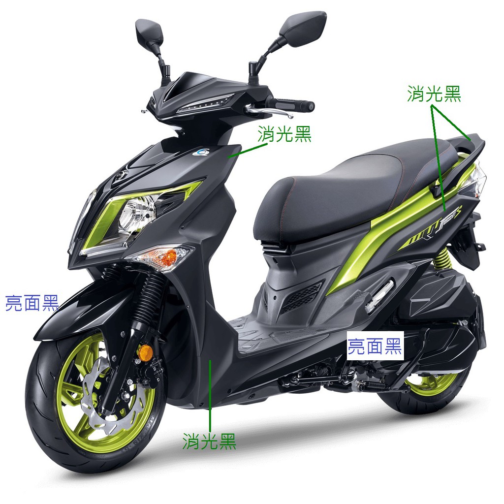 W Design 補漆修復筆 點漆筆 三陽 SYM JETS 125 黑(消光)/綠